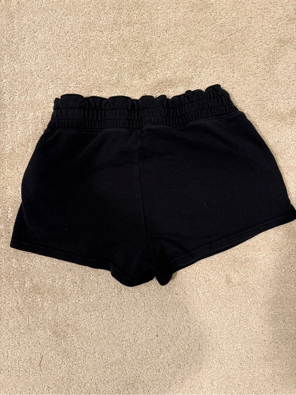 abercrombie kids Black Terry Paperbag Waist sweat Shorts